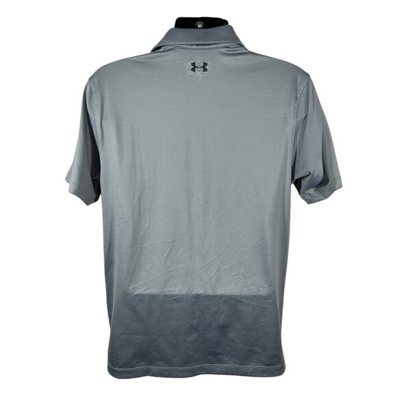 Under Armour ColdBlack Performance Gray Polo Shirt Heat Gear Loose Fit Medium - Picture 9 of 14